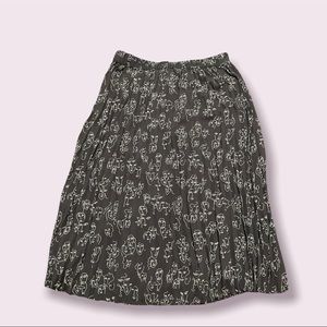 Drawstring Face Print Skirt